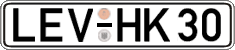 German license plate, Regular plates