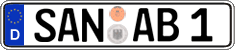 German license plate, Regular plates