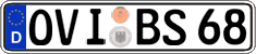German license plate, Regular plates
