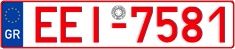 License plate of Greece, Tax-exempt vehicles