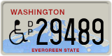 Washington, Vehicles for disabled persons (D/P 12345)