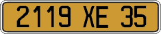 French license plate, FNI