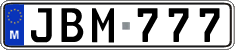 License plate of Malta, Regular plates (ABC 123)