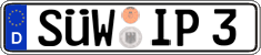 German license plate, Regular plates
