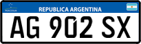 License plate of Argentina, Cars (Mercosur, AB 123 CD)