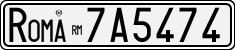 License plate of Italy, Cars (1927 year series)