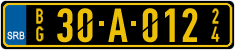 License plate of Serbia, Diplomatic