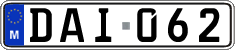 License plate of Malta, Regular plates (ABC 123)