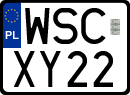 License plates of Poland, Special vehicles and motorcycles