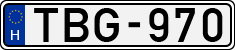 license plates of Hungary, Cars (1990)