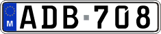 License plate of Malta, Regular plates (ABC 123)