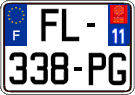 French license plate, SIV (ordinary)
