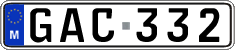 License plate of Malta, Regular plates (ABC 123)