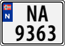 License plate of Norway, Trailers, motorcycles, special vehicles