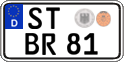 German license plate, Regular plates