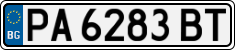 License plate of Bulgaria, Cars
