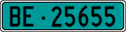License plate of Switzerland, Agricultural vehicles (green)
