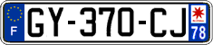 French license plate, SIV (ordinary)