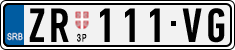 License plate of Serbia, Cars