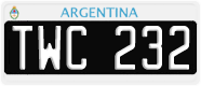 License plate of Argentina, Cars (1995, ABC 123)