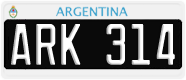 License plate of Argentina, Cars (1995, ABC 123)