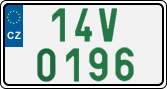 License plate of the Czech Republic, Oldtimers (2001)