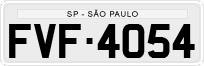 License plate of Brazil, Private owners (1990)