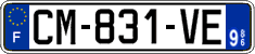 French license plate, SIV (ordinary)