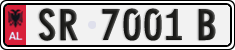 License plate of Albania, Cars (1993)