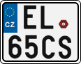 License plate of the Czech Republic, Electric vehicles