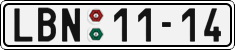License plate of the Czech Republic, Cars (1960)