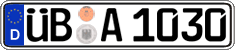 German license plate, Regular plates
