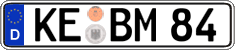 German license plate, Regular plates
