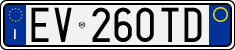 License plate of Italy, Cars (1994 year series)