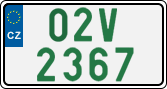 License plate of the Czech Republic, Oldtimers (2001)