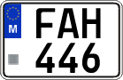License plate of Malta, Regular plates (ABC 123)
