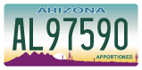 Arizona, Apportioned (AB-12345/AB12345)