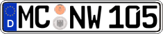 German license plate, Regular plates