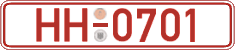 German license plate, Red license plates