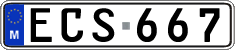 License plate of Malta, Regular plates (ABC 123)