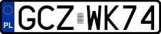 License plates of Poland, Regular car plates