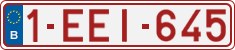 License plate of Belgium, Regular plates (2010)