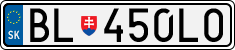 License plate of Slovakia, Cars