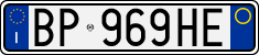 License plate of Italy, Cars (1994 year series)