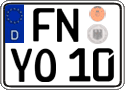 German license plate, Regular plates