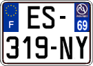 French license plate, SIV (ordinary)