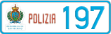 License plate of San Marino, Police (123)