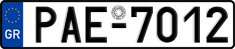License plate of Greece, Cars