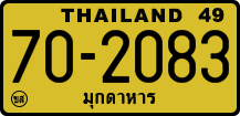 License plate of Thailand, Trucks and buses