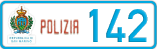 License plate of San Marino, Police (123)